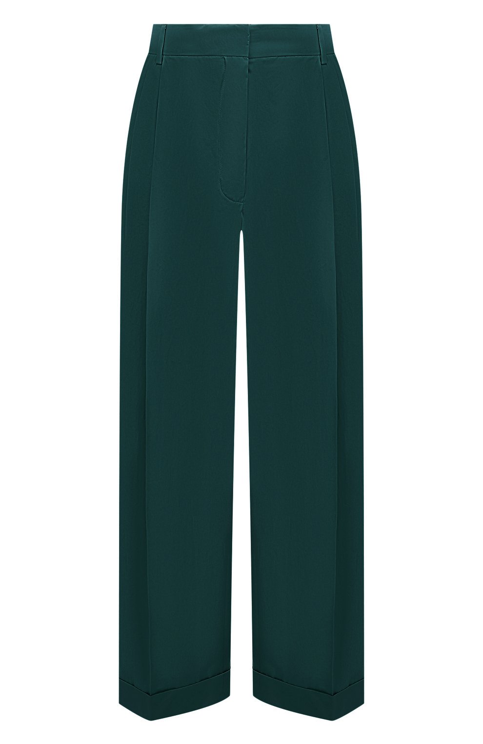 Хлопковые брюки DRIES VAN NOTEN темно-зеленого цвета по цене 59900 руб., арт. 221-010929-4046, фото 1 Хлопковые брюки DRIES VAN NOTEN, арт. 221-010929-4046, фото 1