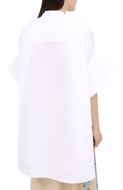 Хлопковый топ LANVIN белого цвета по цене 88850 руб., арт. RW-T0675U-4408-H20, фото 4 Хлопковый топ LANVIN, арт. RW-T0675U-4408-H20, фото 4