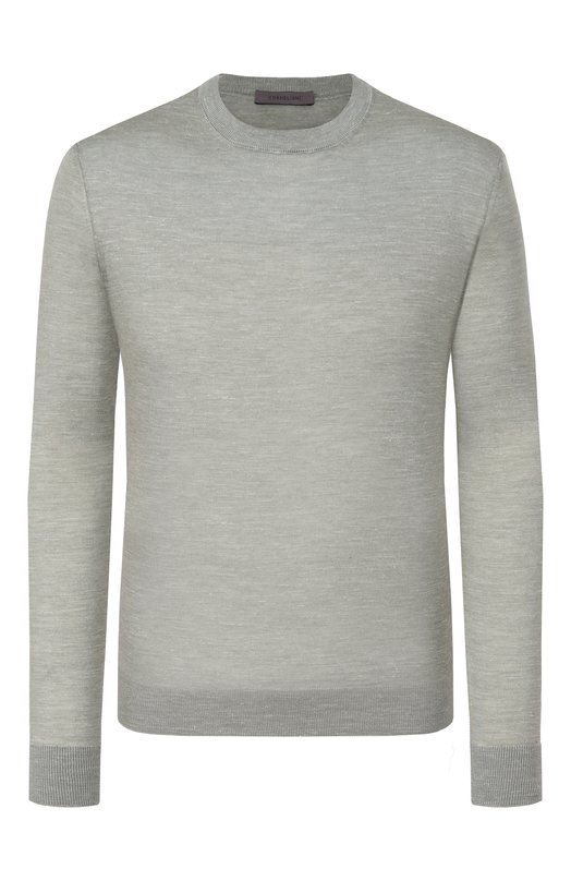 Джемпер из шерсти и шелка Corneliani 27M544/2725130 Зелёный 27M544/2725130
