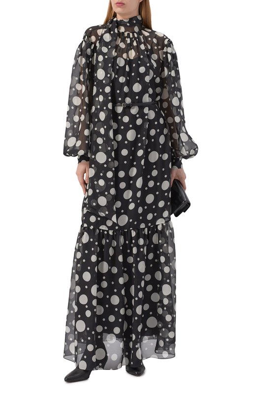 Шелковое платье Gooroo D067-2007-9011-FW25/26 Чёрный  D067-2007-9011-FW25/26 Фото 2