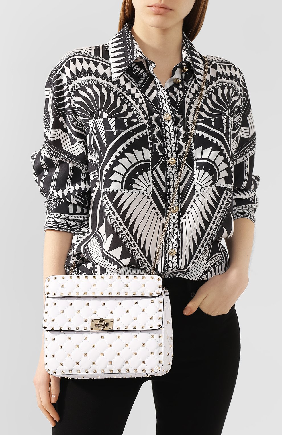 Сумка rockstud spike medium VALENTINO, арт. TW2B0122/NAP, фото 5