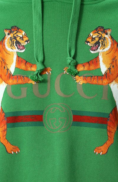 Хлопковая толстовка свободного кроя с логотипом бренда GUCCI, арт. 469251/X3L48, фото 5