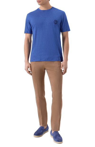 Брюки изо льна и шерсти CORNELIANI светло-коричневого цвета по цене 59600 руб., арт. 254513-2518468, фото 2 Брюки изо льна и шерсти CORNELIANI, арт. 254513-2518468, фото 2