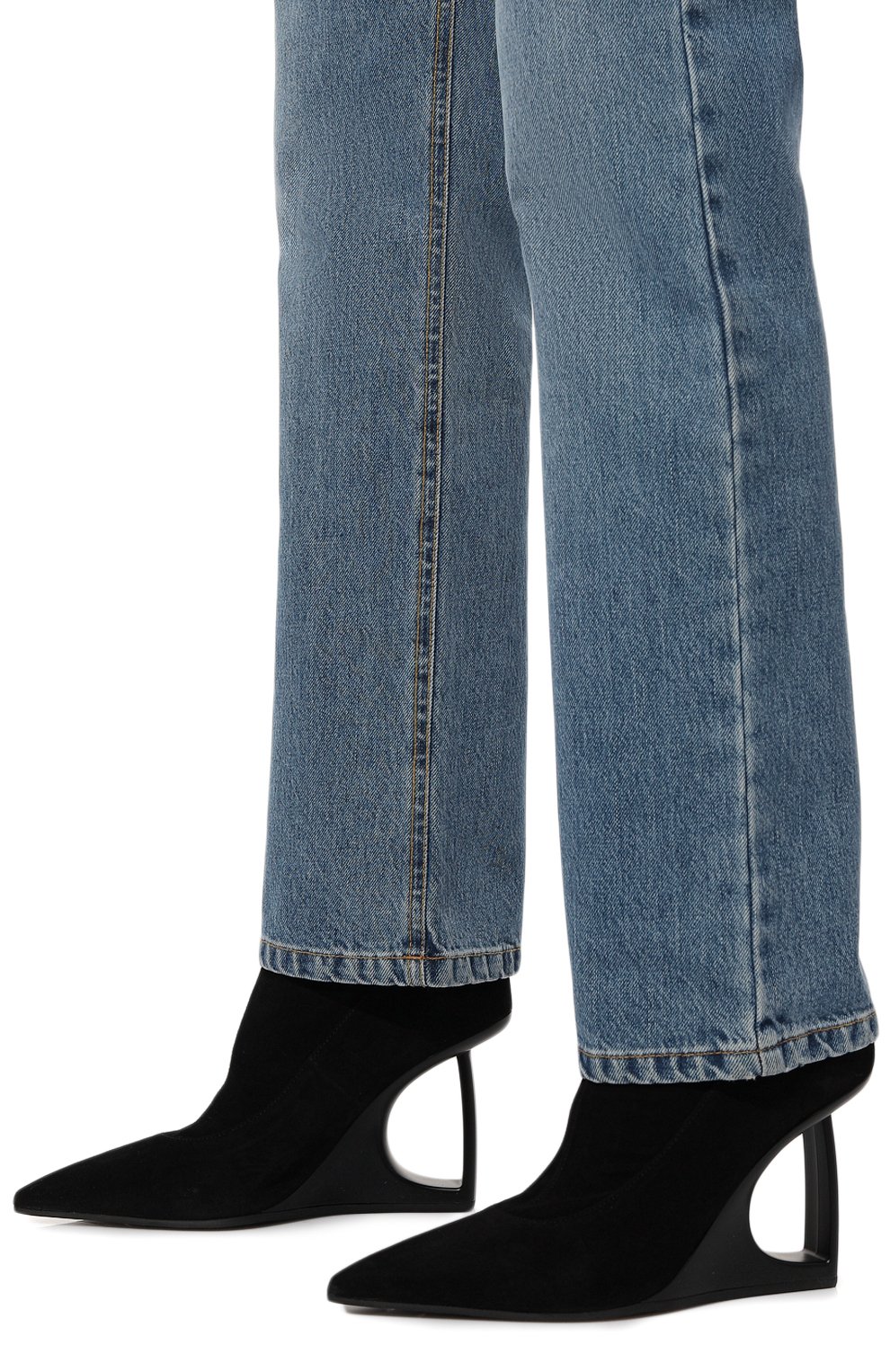 Замшевые ботильоны "d" VIC MATIE черного цвета по цене 52750 руб., арт. 1F2502D_F14C040101, фото 3 Замшевые ботильоны "d" VIC MATIE, арт. 1F2502D_F14C040101, фото 3