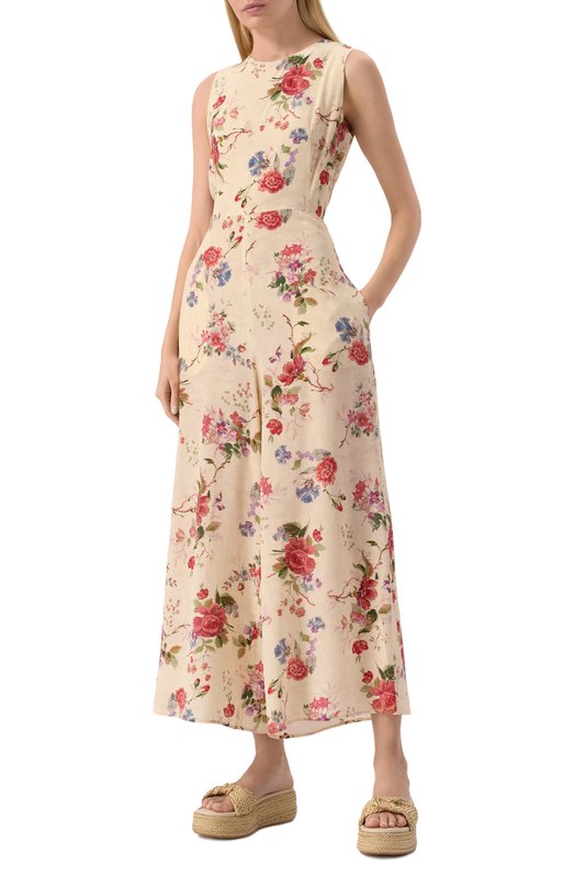 Шелковый комбинезон Weekend Max Mara RAGUSA Бежевый  RAGUSA Фото 7
