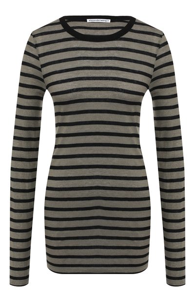 Женская лонгслив из смеси вискозы и льна ALEXANDERWANG.T, арт. 4CC2191038