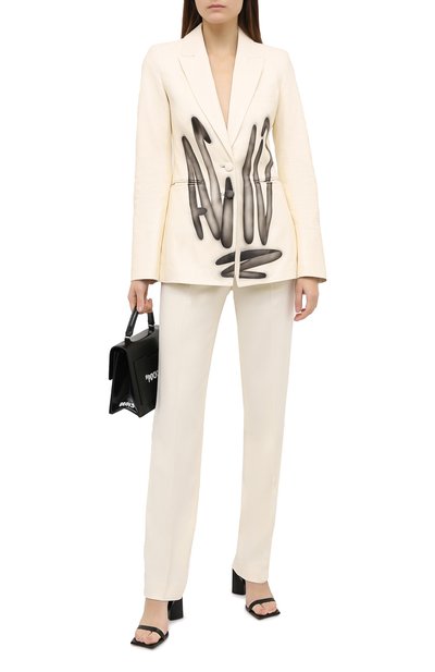 Кожаный жакет OFF-WHITE кремового цвета по цене 275000 руб., арт. 0WJA042F20LEA0016110, фото 2 Кожаный жакет OFF-WHITE, арт. 0WJA042F20LEA0016110, фото 2