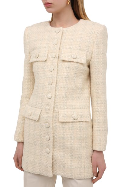 Пальто из шерсти и шелка SAINT LAURENT, арт. 652528/Y5C78, фото 3