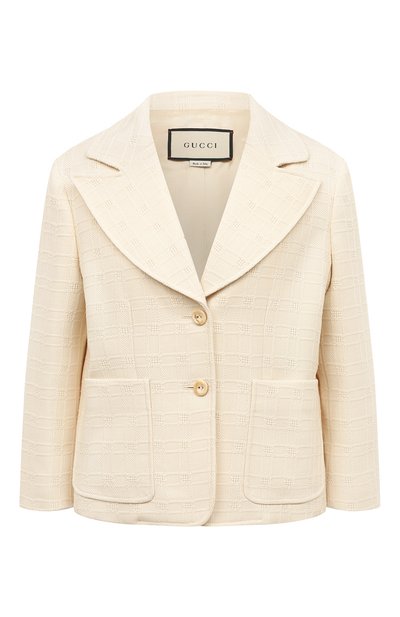 Женский жакет из хлопка и шерсти GUCCI, арт. 623766 ZAD93