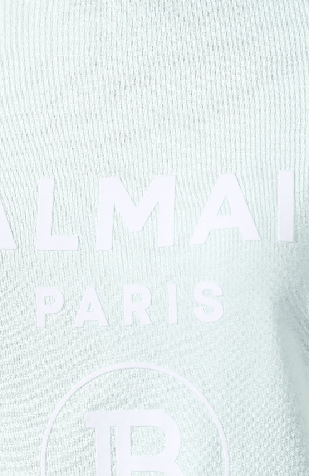 Хлопковая футболка BALMAIN зеленого цвета по цене 35250 руб., арт. SF21362/I240, фото 5 Хлопковая футболка BALMAIN, арт. SF21362/I240, фото 5