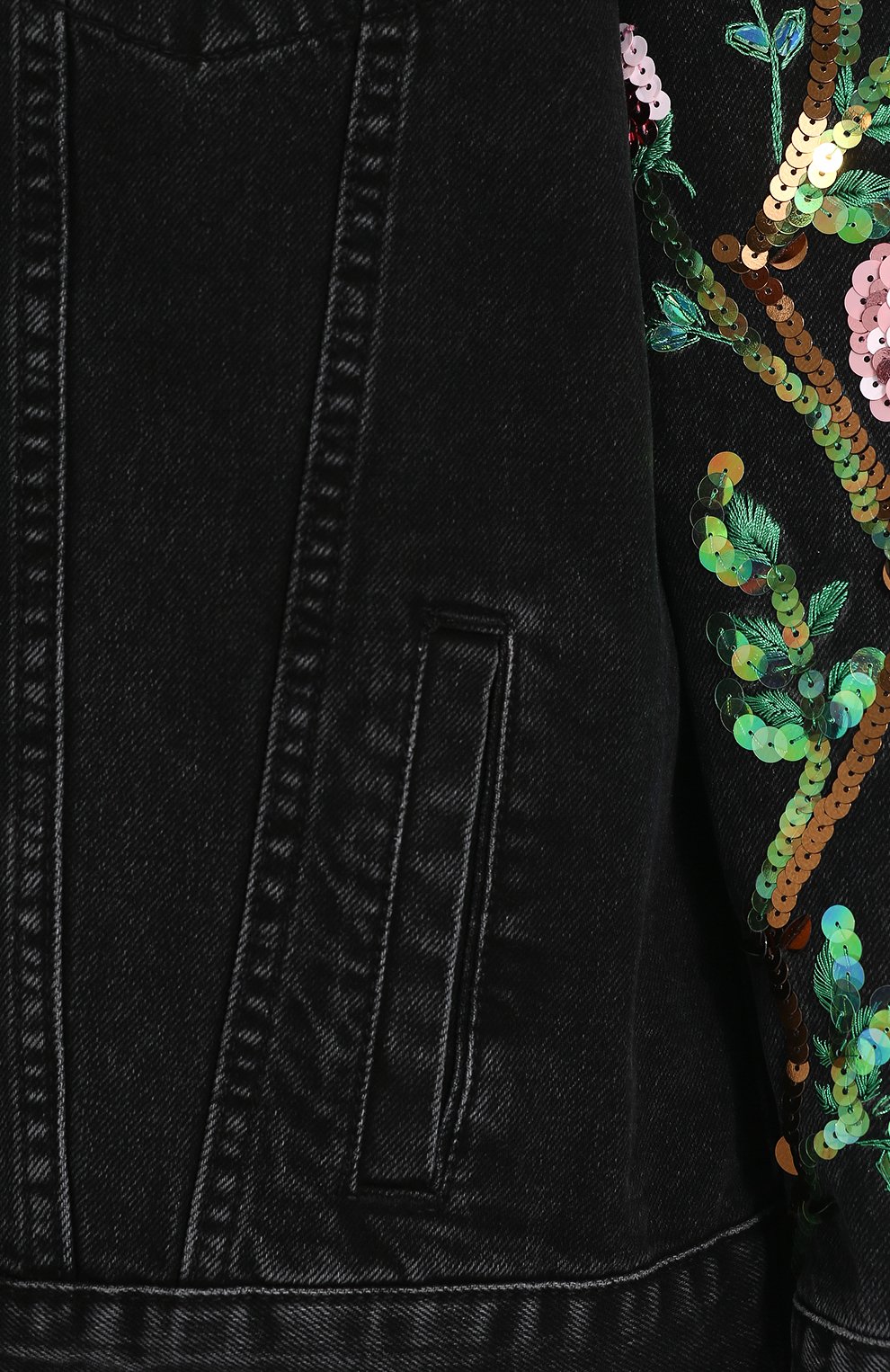 Джинсовая куртка свободного кроя с пайетками DALOOD, арт. NW0179X/BLACK, фото 5