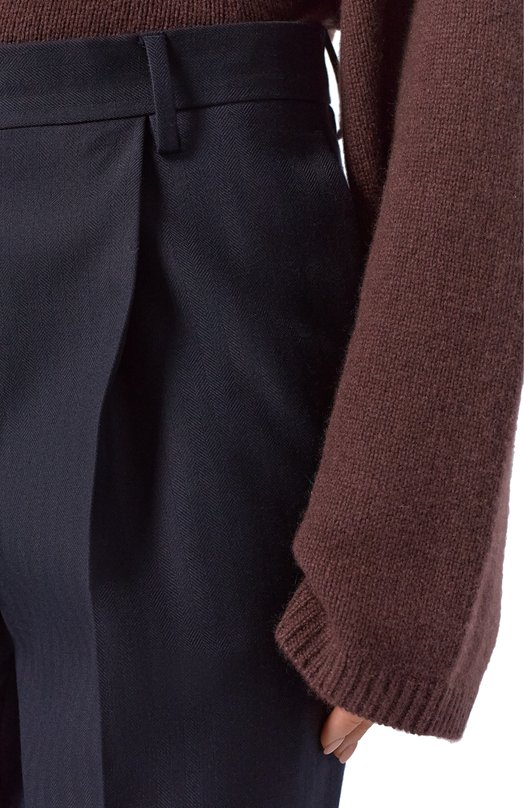 Шерстяные брюки Dries Van Noten 130922/3193 Синий  130922/3193 Фото 5