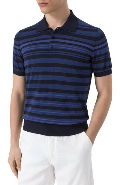 Поло из хлопка и шелка CORNELIANI, арт. 25M524-2525106, фото 3