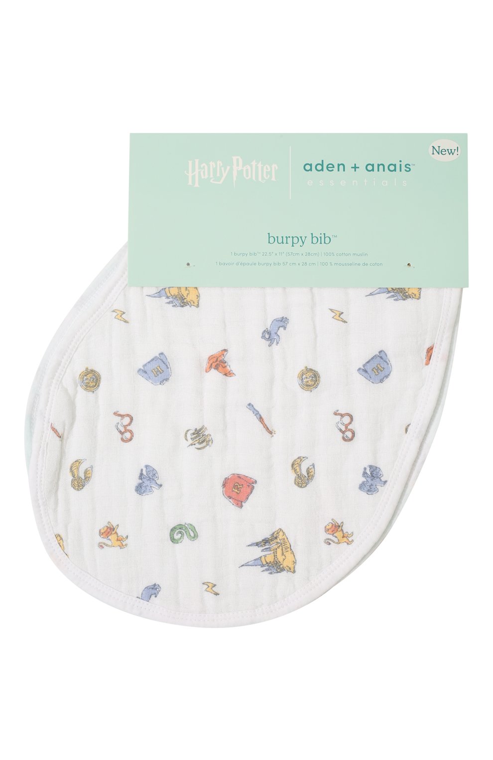 Хлопковый нагрудник hogwarts essentials ADEN+ANAIS, арт. EBBC10013HP, фото 1