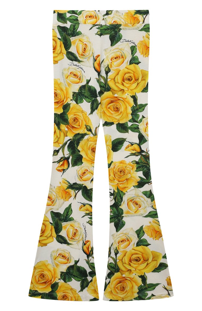 Детские брюки из вискозы DOLCE & GABBANA разноцветного цвета, арт. L5JPD8/FSG79/8-12+ | Фото 1 (Нос: �Не проставлено; Материал внешний: Вискоза; Случай: Повседневный; Ростовка одежда: 8 лет | 128 см, 12 лет | 152 см, 13 - 15 лет | 158 см, 10 - 11 лет | 140 - 146см)