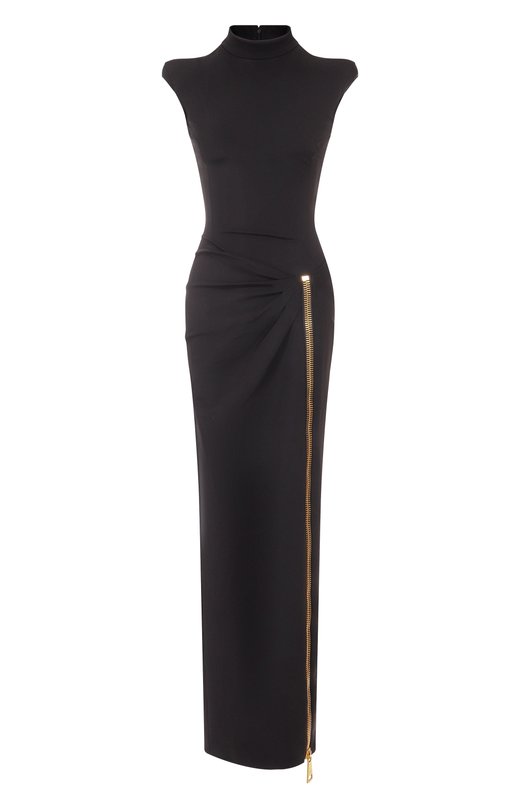 Платье из вискозы Balmain FF0RP900/JL05 Чёрный FF0RP900/JL05