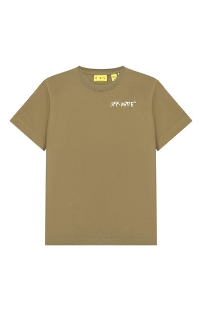 Хлопковая футболка OFF-WHITE, арт. 0BAA002S26JER005