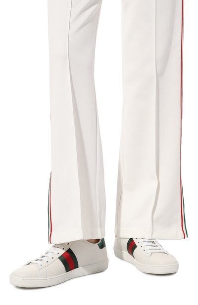 Кожаные кеды new ace GUCCI молочного цвета по цене 82700 руб., арт. 431942/02JP0, фото 3 Кожаные кеды new ace GUCCI, арт. 431942/02JP0, фото 3