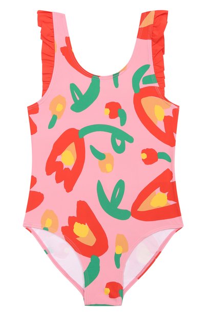 Детского слитный купальник STELLA MCCARTNEY розового цвета по цене 12350 руб., арт. TYCB29 | Фото 1 Слитный купальник STELLA MCCARTNEY, арт. TYCB29