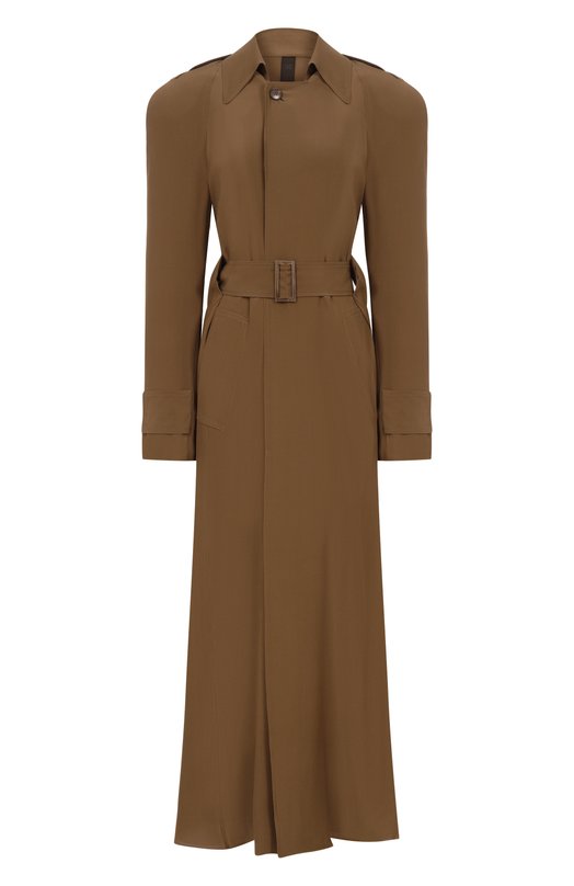 Шелковый тренч Petar Petrov S26TM3 Хаки S26TM3