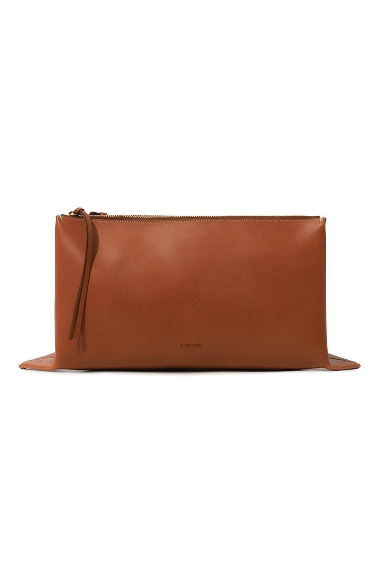 Женская сумка empire JIL SANDER коричневого цвета, арт. 4J07WD0050P5372 | Фото 1 (Размер: large; Материал: Натуральная кожа)