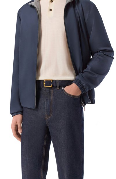 Замшевый ремень CORNELIANI темно-синего цвета по цене 54900 руб., арт. 28V312/2A20822, фото 2 Замшевый ремень CORNELIANI, арт. 28V312/2A20822, фото 2