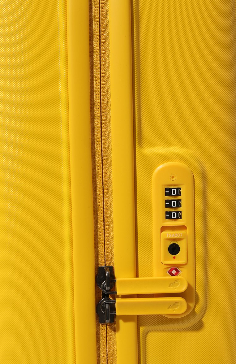 Женский чемодан logoduck+ expandable cabin MANDARINA DUCK желтого цвета, арт. SZV24-05J | Фото 2 (Размер: large; Материал: Пластик; Автоматизация ТО: Проставлено; Автоматизация состава: Проставлено)