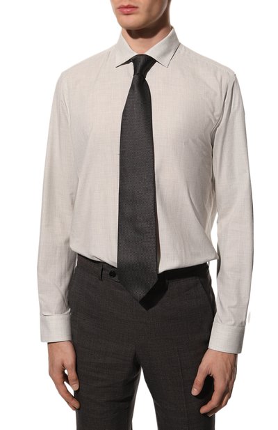 Сорочка из хлопка и кашемира ZILLI, арт. MFY-12152-369809/0001, фото 3