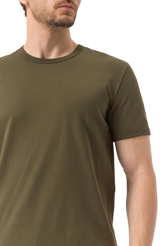 Хлопковая футболка Dolce & Gabbana G8JX7T/FU7EQ Хаки  G8JX7T/FU7EQ Фото 5