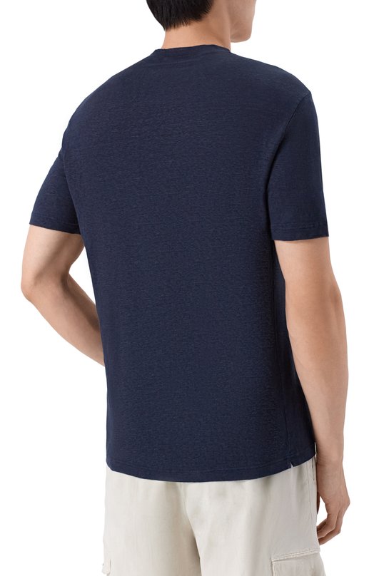 Льняная футболка Andrea Campagna TSMC/JERLIN Синий  TSMC/JERLIN Фото 4