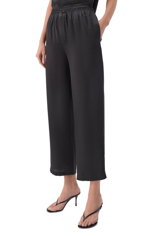 Шелковые брюки Saint Laurent 857172/Y7G27 Чёрный  857172/Y7G27 Фото 3