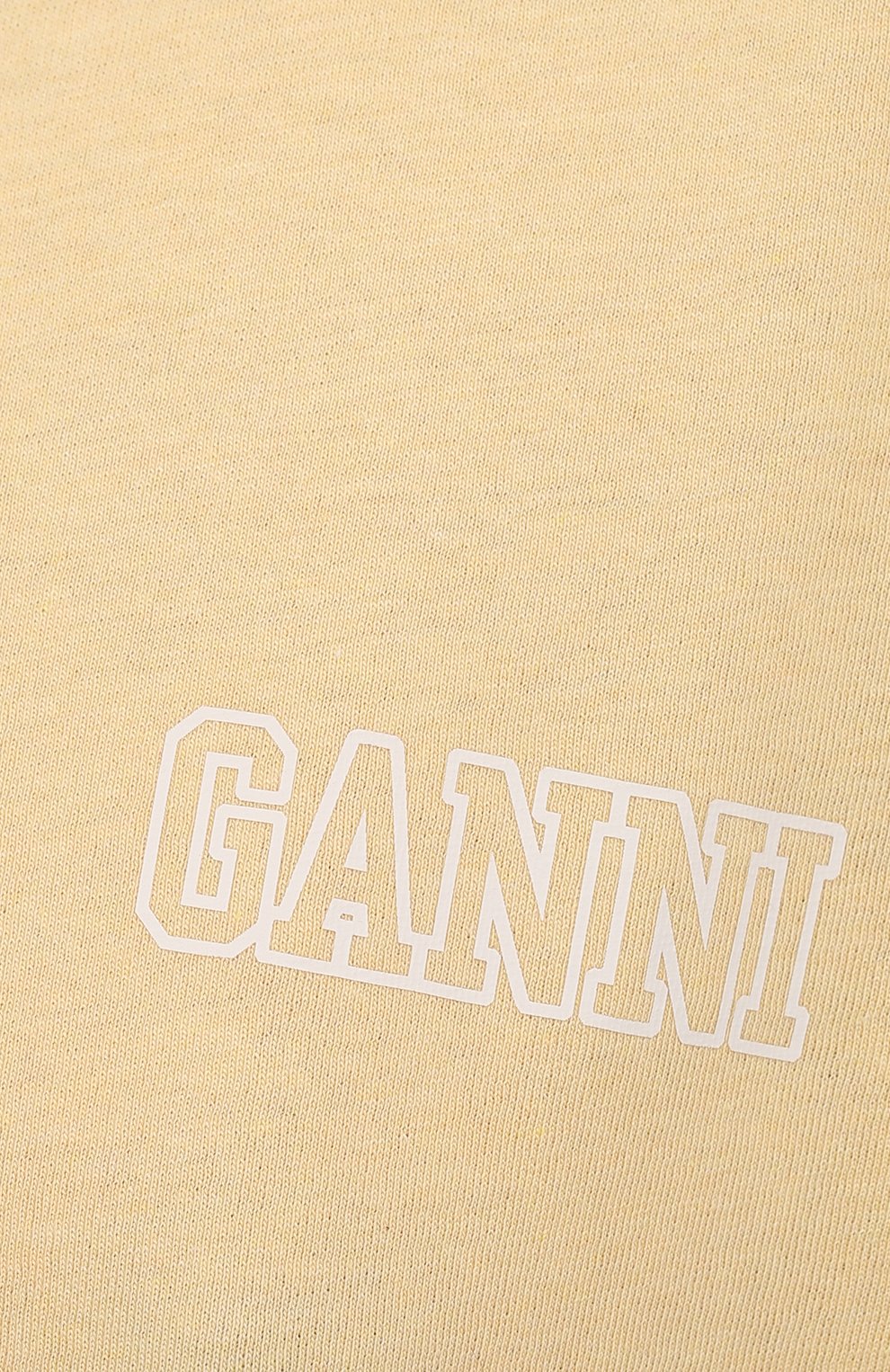 Футболка GANNI светло-желтого цвета по цене 8180 руб., арт. T2917, фото 5 Футболка GANNI, арт. T2917, фото 5