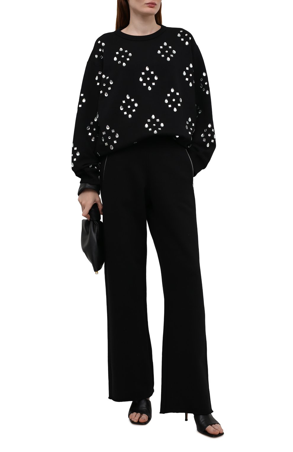Хлопковый пуловер DRIES VAN NOTEN черного цвета по цене 49350 руб., арт. 212-031136-3608, фото 2 Хлопковый пуловер DRIES VAN NOTEN, арт. 212-031136-3608, фото 2