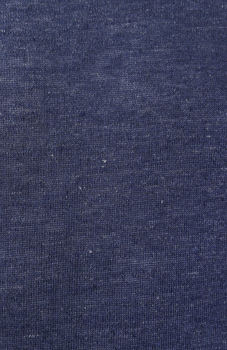 Мужская футболка изо льна и хлопка BRUNELLO CUCINELLI синего цвета, арт. M2L00340 | Фото 6 (Длина (для топов): Стандартные; Материал внешний: Лен; Рукава: Короткие; Принт: Без принта; Стили: Кэжуэл; Мужское Кросс-КТ: Футболка-одежда; Кросс-КТ: Джерси; Размерность: Идёт в размер; Автоматизация состава: Проставлено; Автоматизация ТО: Проставлено; Детали: Без декора)