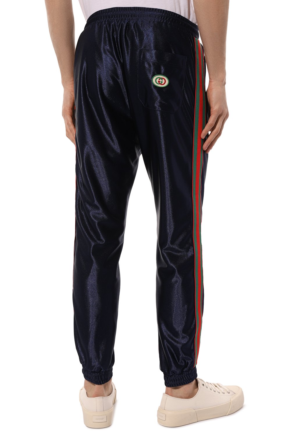Джоггеры GUCCI темно-синего цвета по цене 126720 руб., арт. 655343 XJDF1, фото 4 Джоггеры GUCCI, арт. 655343 XJDF1, фото 4