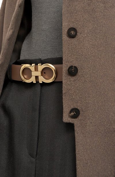 Двусторонний ремень FERRAGAMO коричневого цвета по цене 62400 руб., арт. 23A564/593873, фото 2 Двусторонний ремень FERRAGAMO, арт. 23A564/593873, фото 2