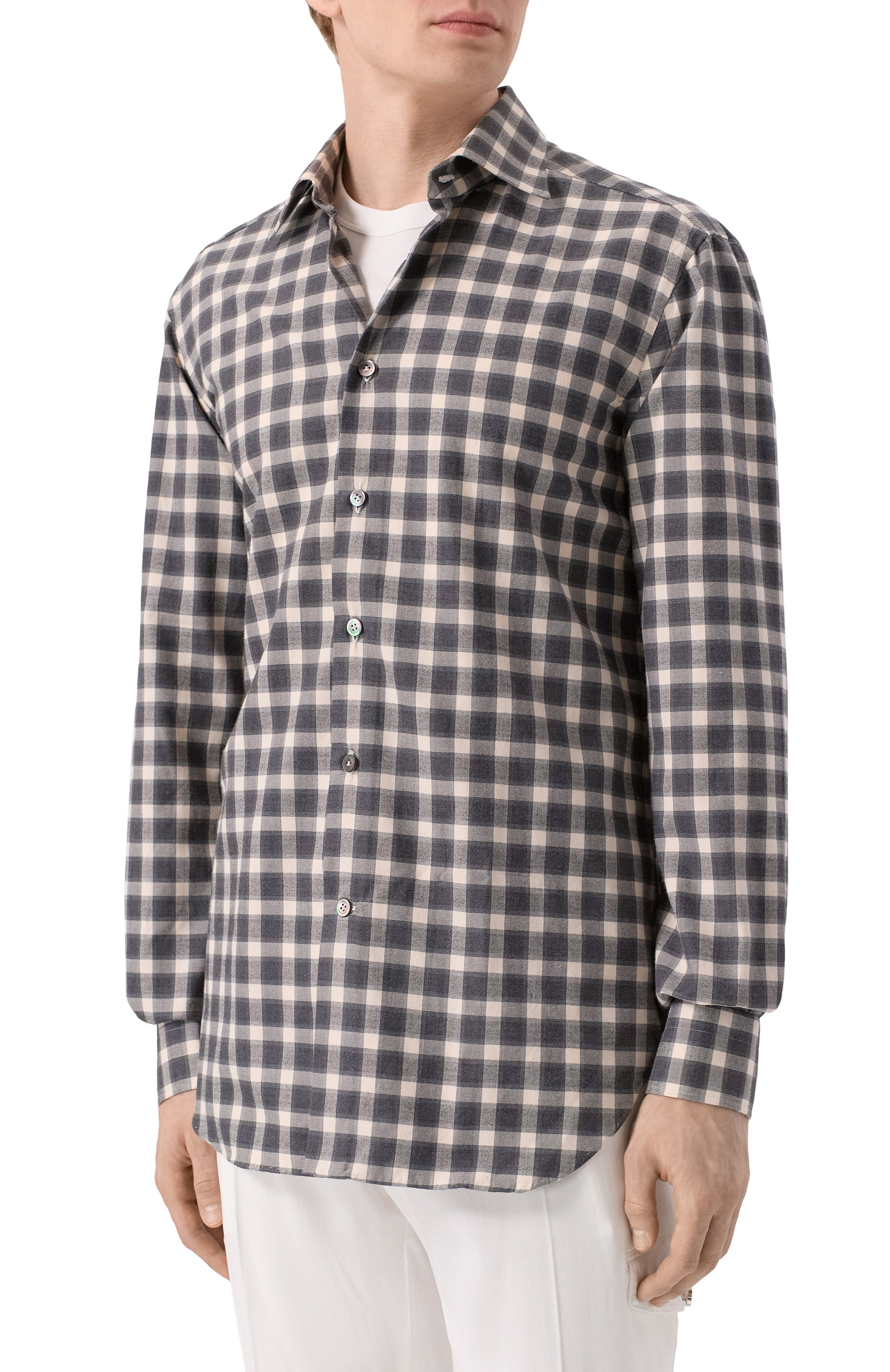 Хлопковая рубашка KITON, арт. UCCH0943907, фото 3