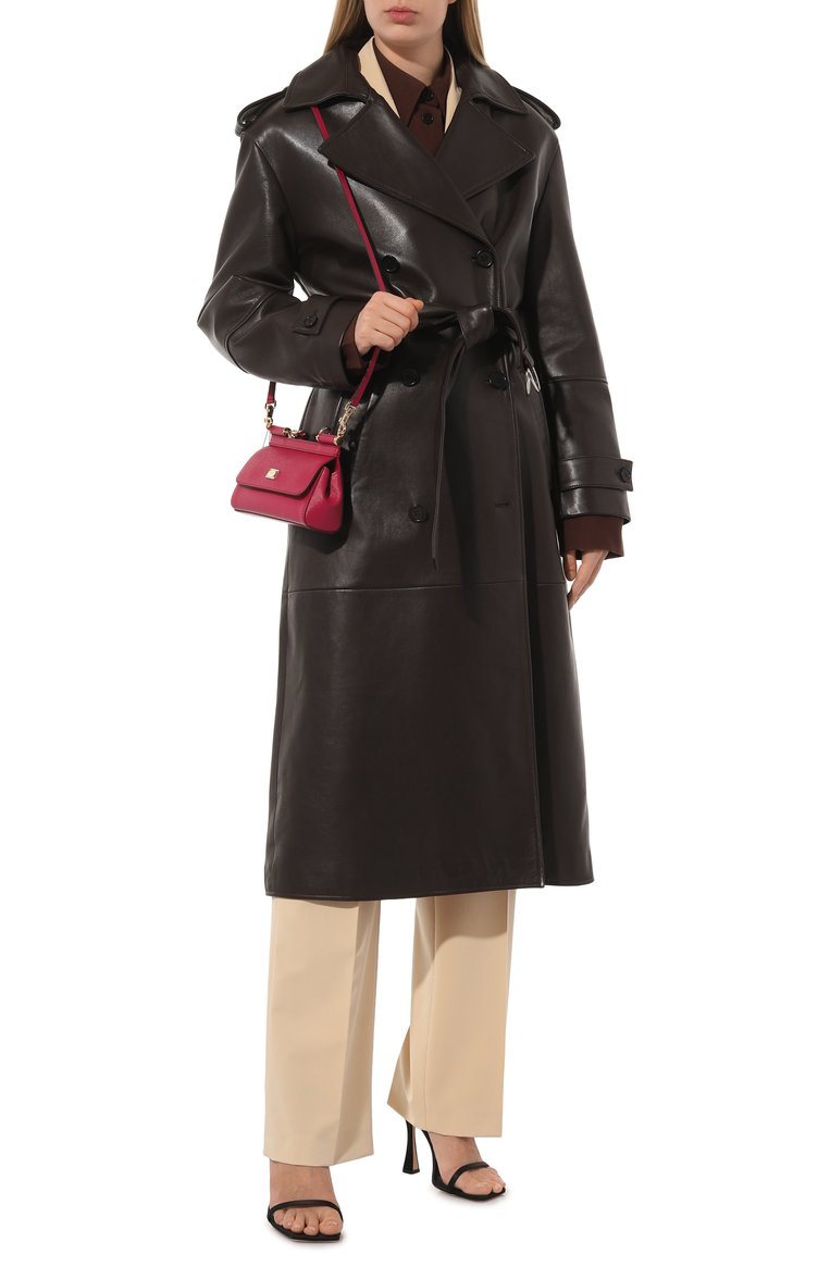 Женска�я сумка sicily small DOLCE & GABBANA фуксия цвета, арт. BB9116_BE9116/A1001_1 | Фото 7 (Размер: small; Материал: Натуральная кожа; Ремень/цепочка: На ремешке)