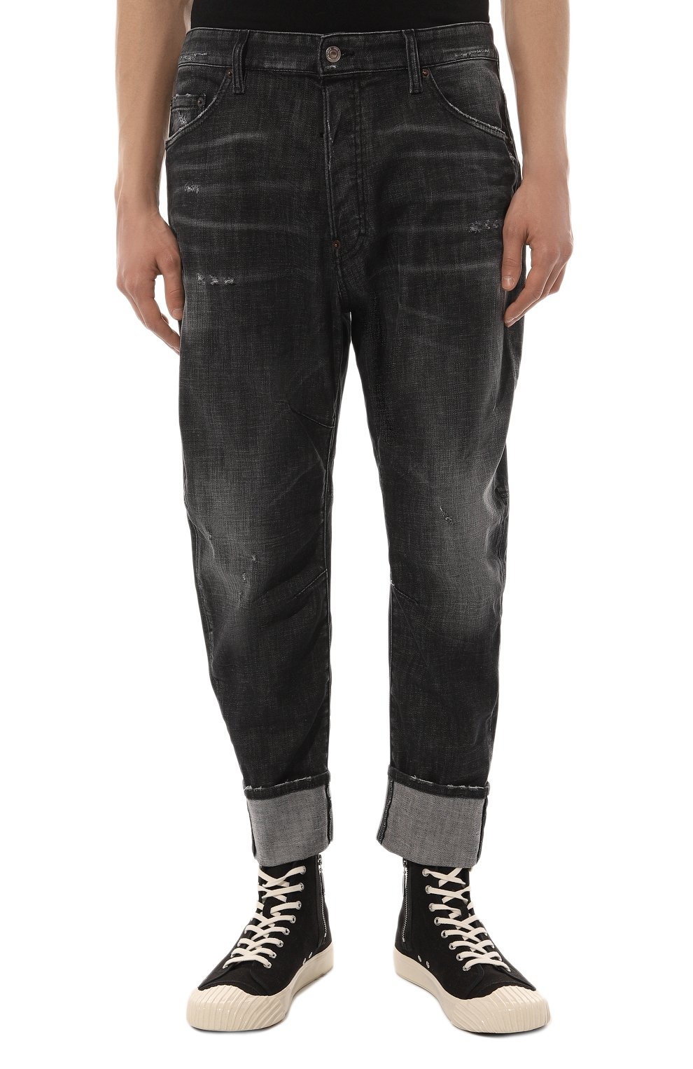 Джинсы DSQUARED2 черного цвета по цене 65500 руб., арт. S71LB1141/S30357, фото 3 Джинсы DSQUARED2, арт. S71LB1141/S30357, фото 3