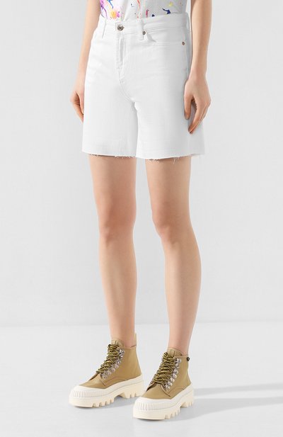 Джинсовые шорты 7 FOR ALL MANKIND белого цвета по цене 10700 руб., арт. JSWUV690WI, фото 3 Джинсовые шорты 7 FOR ALL MANKIND, арт. JSWUV690WI, фото 3