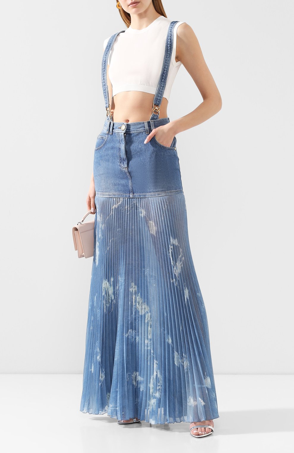 Джинсовая юбка BALMAIN, арт. TF14708/D018, фото 2