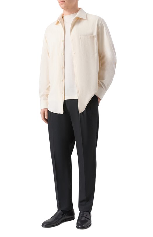 Хлопковая рубашка 12 STOREEZ 134858 Кремовый  134858 Фото 2