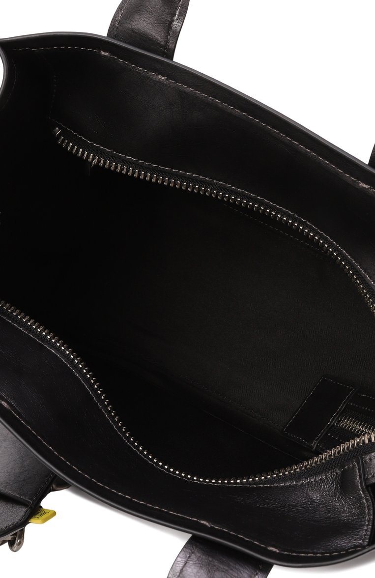 Женская сумка the tote bag medium MARC JACOBS (THE) темно-серого цвета, арт. 2R4HTT013H02 | Фото 5 (Ремень/цепочка: На ремешке; Материал: Натуральная кожа; Размер: medium)