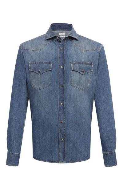 Мужская джинсовая рубашка BRUNELLO CUCINELLI, арт. ME6454008
