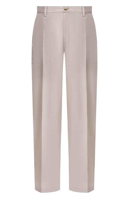Брюки из шерсти и льна Canali U91810/AV05972 Бежевый U91810/AV05972