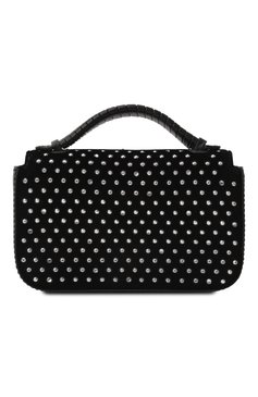 Женская сумка buzz mini BALMAIN черного цвета, арт. BN1DG812/ASXT | Фото 6 (Материал: Текстиль; Ремень/цепочка: На ремешке; Драгоценные камни: Проставлено; Материал сплава: Проставлено; Размер: mini)