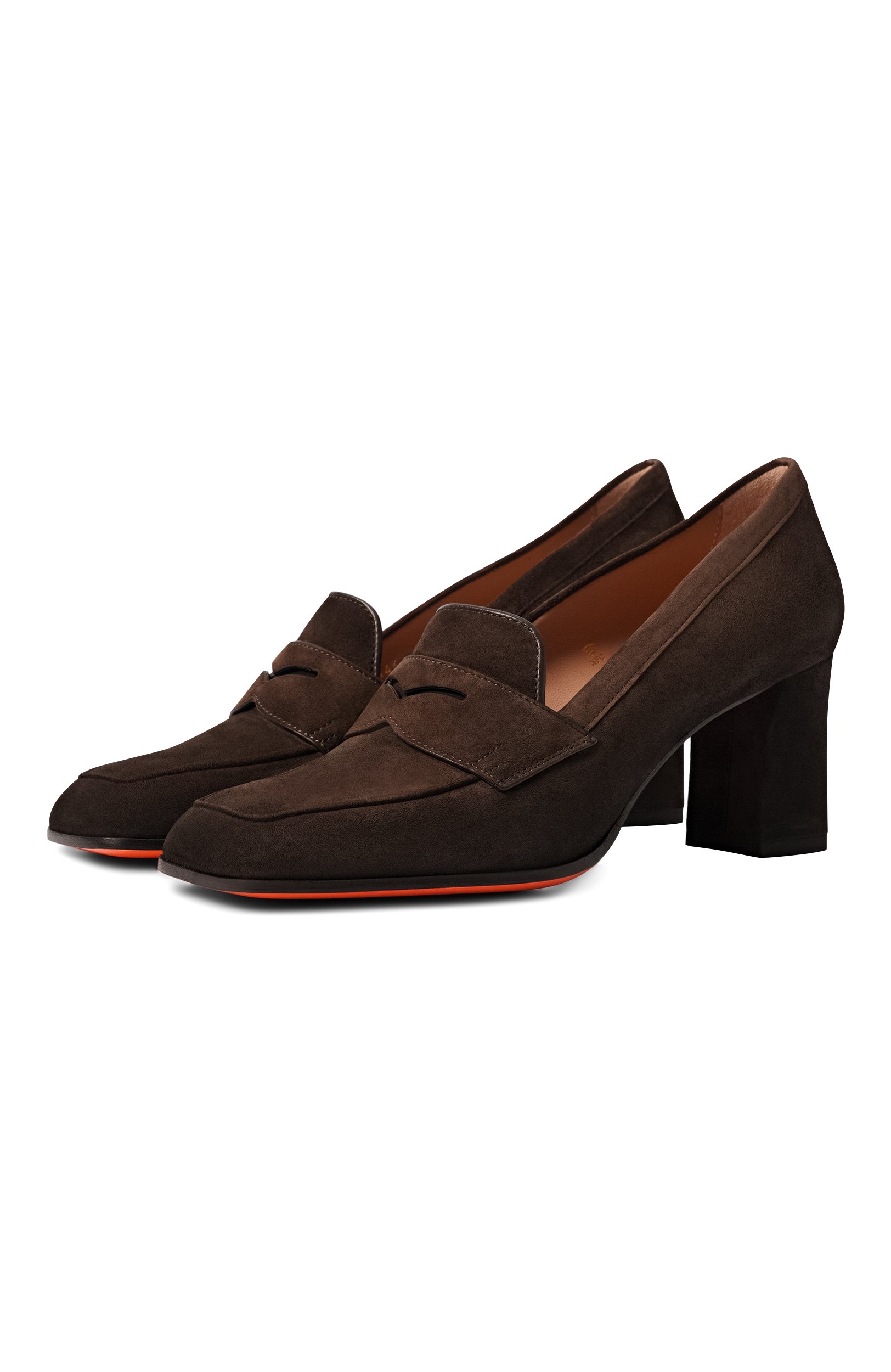 Замшевые туфли SANTONI темно-коричневого цвета по цене 112000 руб., арт. WD0G72446HI2NAEA, фото 1 Замшевые туфли SANTONI, арт. WD0G72446HI2NAEA, фото 1