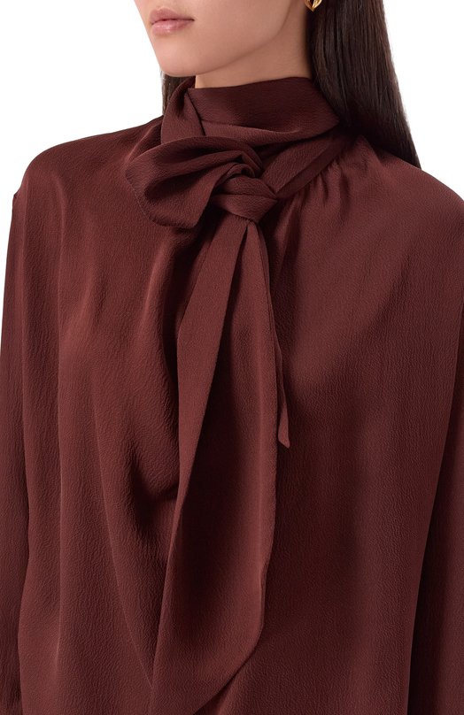 Шелковая блузка Petar Petrov F25TB16/SILK Коричневый  F25TB16/SILK Фото 5