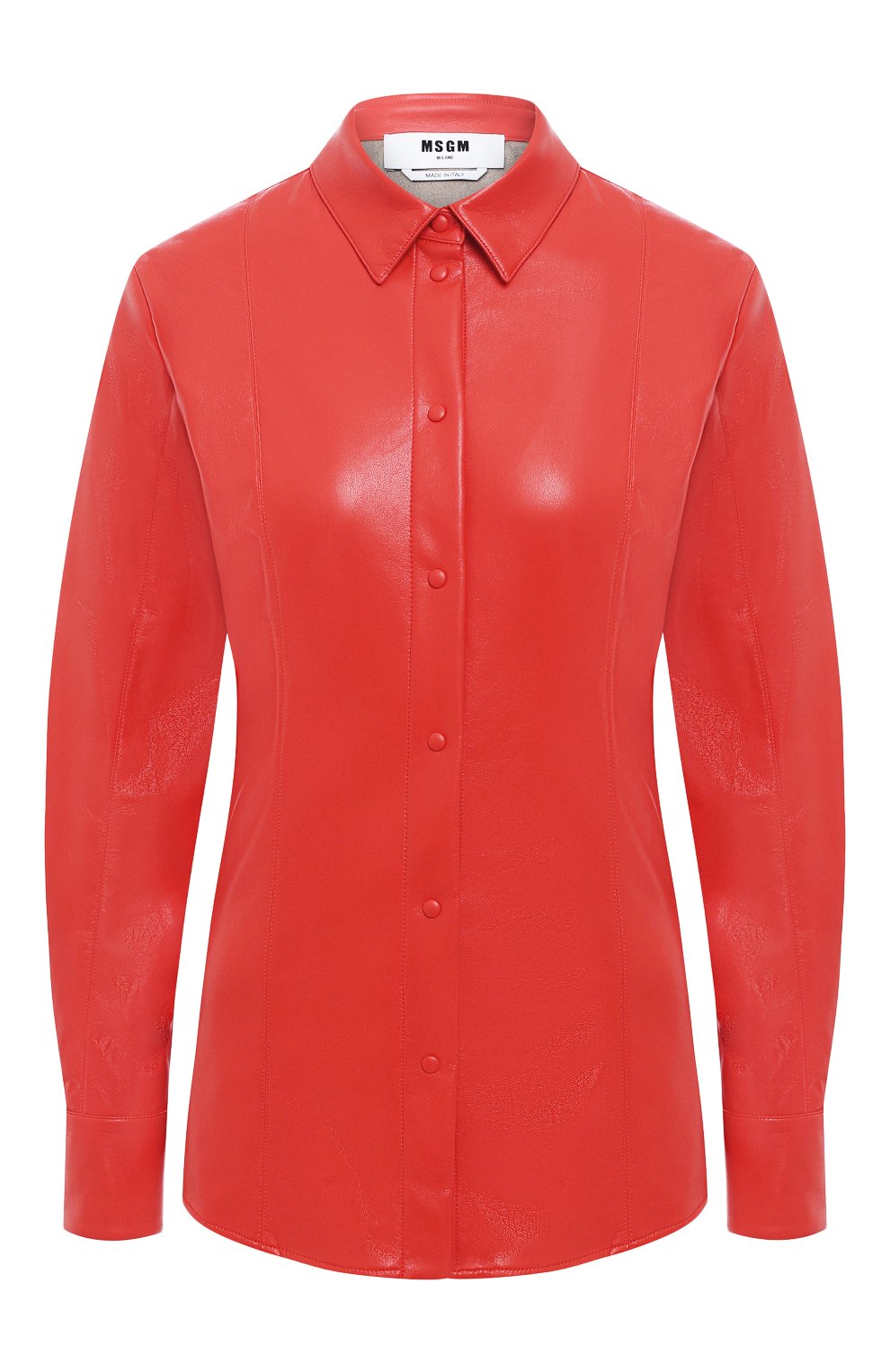 Рубашка MSGM красного цвета по цене 36750 руб., арт. 2941MDE19 207652, фото 1 Рубашка MSGM, арт. 2941MDE19 207652, фото 1