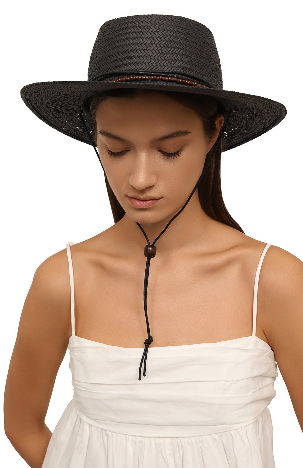 Шляпа MELISSA ODABASH темно-коричневого цвета по цене 22960 руб., арт. GISELE CR, фото 2 Шляпа MELISSA ODABASH, арт. GISELE CR, фото 2